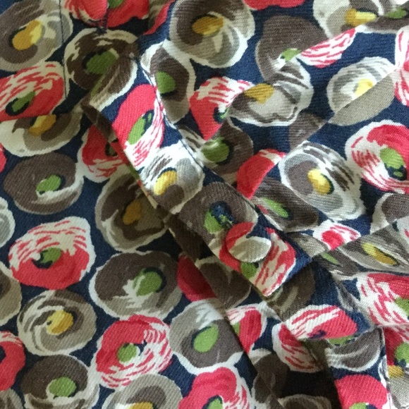 Boden Martha Dress 3/4 Sleeve Blue Bud Pattern - Sz 8R US, 12R UK - Picture 8 of 12